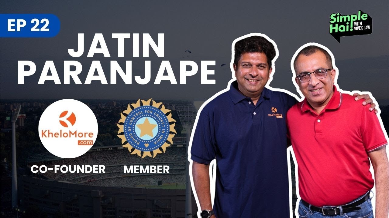 Jatin Paranjape, he is a sports entrepreneur, a member of BCCI, a Cricket Advisory Committee, and the founder of Khelomore, an app that connects its users with sports venues and coaches.